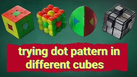 trying dot pattern in 4 different cubes