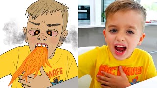 Vlad And Niki Niki Copying Mom For 24 Hours Challenge Funny Drawing Meme