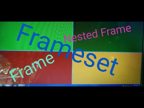 Frameset# Nested frameset and color frameset how to create frameset in html  #frame #frameset color#