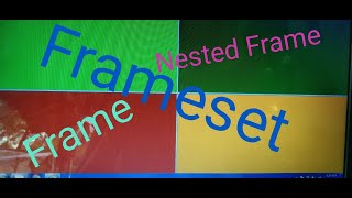 Frameset# Nested frameset and color frameset how to create frameset in html  #frame #frameset color#