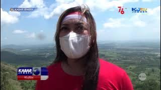 BENDERA MERAH PUTIH RAKSASA DIBENTANGKAN DI KAWASAN HUTAN LINDUNG | KABAR JEMBER