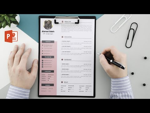 أفضل طرق تصميم عشرات النماذج للسيرة الذاتية في بوربوينت - Best Ways to Create Resume in PowerPoint