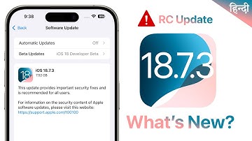 iOS 18.7.3 RC Released Features Hindi | Urgent Security Update⚠️