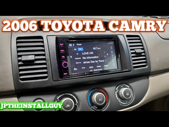 2006 Toyota Camry radio removal and kenwood double din install - YouTube