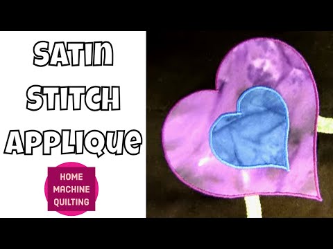 Machine Applique Satin Stitched Heart Youtube