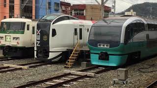 伊豆急行線 伊豆急下田駅 185系•E259系•251系 踊り子三兄弟揃い踏み②