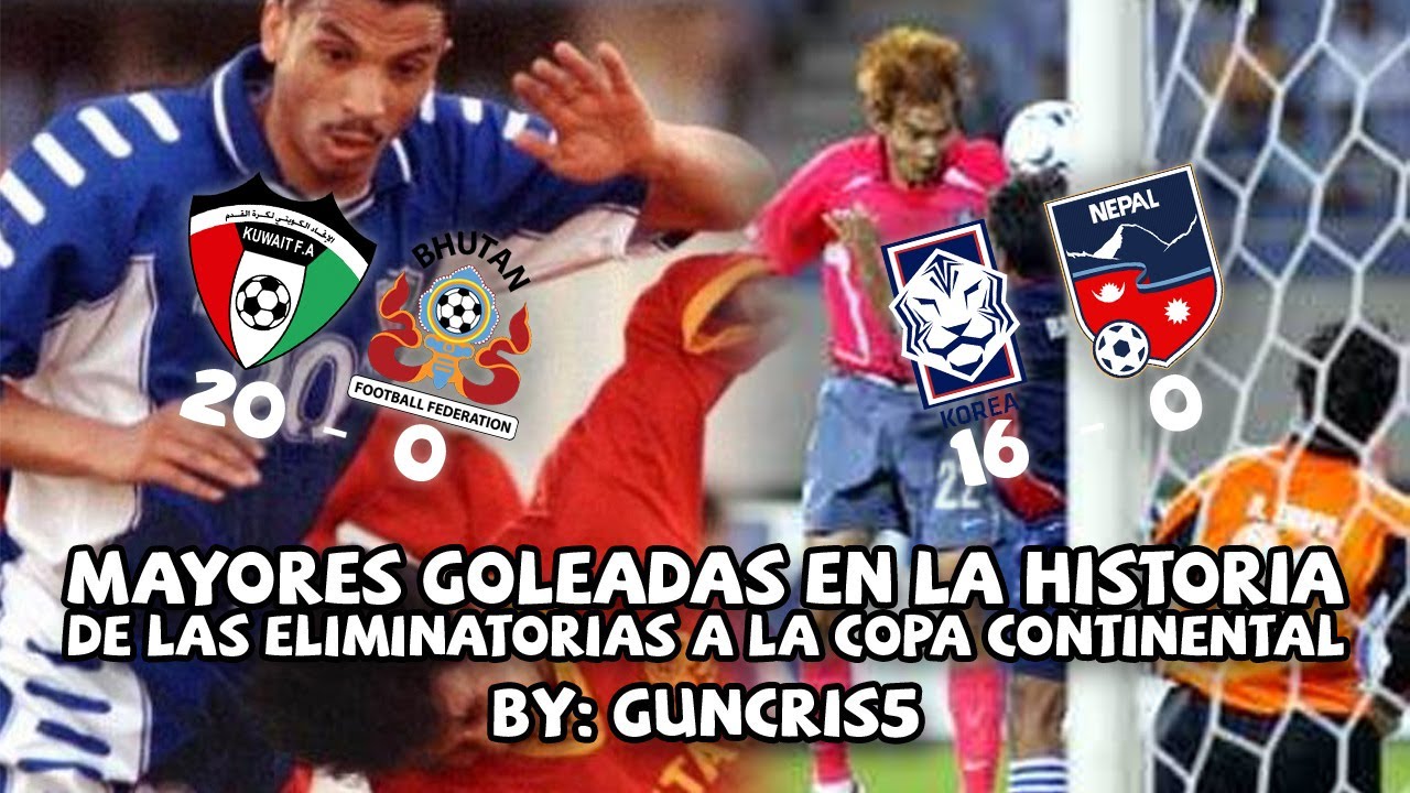 Las 10 MAYORES GOLEADAS de la historia en las ELIMINATORIAS de los TORNEOS CONTINENTALES