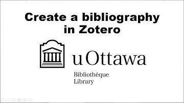 Create a bibliography in Zotero