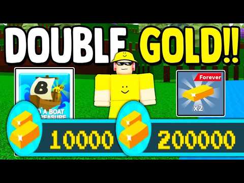 how to get DOUBLE GOLD!! | Build a Boat for Treasure ROBLOX