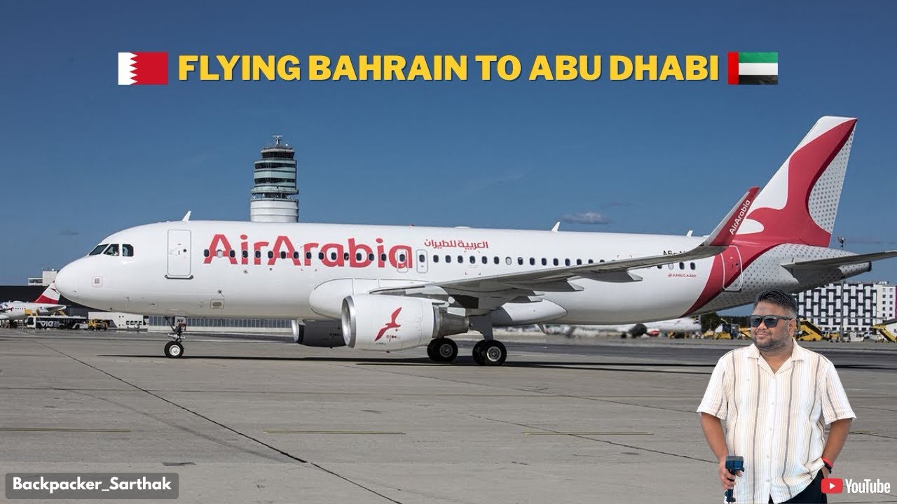 FLYING FROM BAHRAIN TO ABU DHABI (U.A.E) 🇧🇭✈️🇦🇪 | TAKEOFF & LANDING 