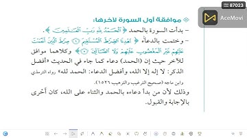 الخريطة الذهنية لسورة الفاتحة