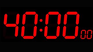 40-Minute Countdown Timer with Red Numbers / 40-Minute Countdown Timer(No mid-video ads)