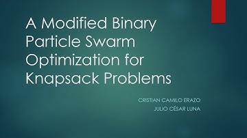 A Modified Binary Particle Swarm Optimization