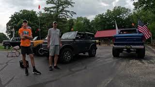 Silver Lake sand dunes Bronco Takeover 2023, parade through town to Whippity Dip