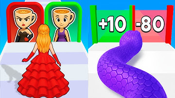 Snack Run Race 3D vs Build A Dall - 3D MAX Levels unlocked II Android iOS Gameplay