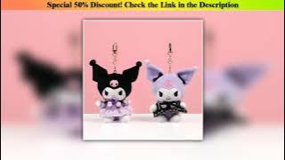 Slide Sanrio Kuromi Melody Plush Toy Backpack Pendant Keychain Children's Toy Schoolbag Decoration•