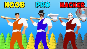 NOOB vs PRO vs HACKER - Idle Lumberjack 3D