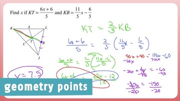 Geometry Points: Median of a Triangle (Example 2)