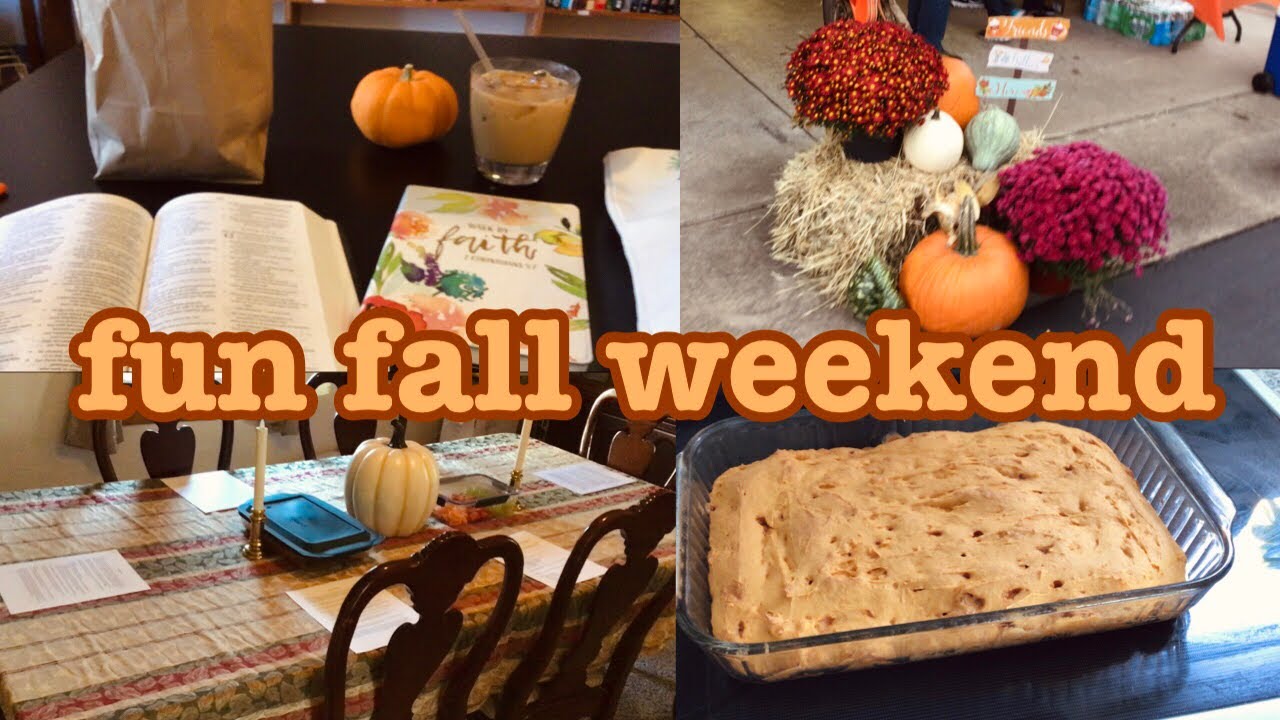 fun fall weekend | baking, bible study, & fall fest 🍁🍂💕 - YouTube