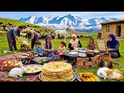 Peaceful Mountain Life | Traditional Village Cooking Over an Open Fire | Simple Life, Amazing Food