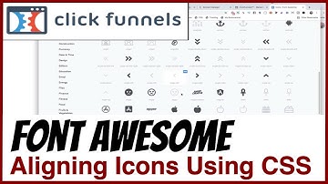 ClickFunnels 1.0 - Using FontAwesome, along with CSS and HTML Code to make Icons Align side-by-side