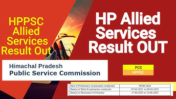 HP Allied Services || RESULT OUT || HPPSC || Subordinate Allied Services || Final List Out