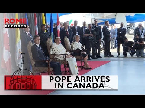 Pope Francis arrives in Canada, beginning his first trip to the country