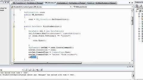 How to create a simple C# database application with Microsoft SQL server (2008)-Part  13.wmv