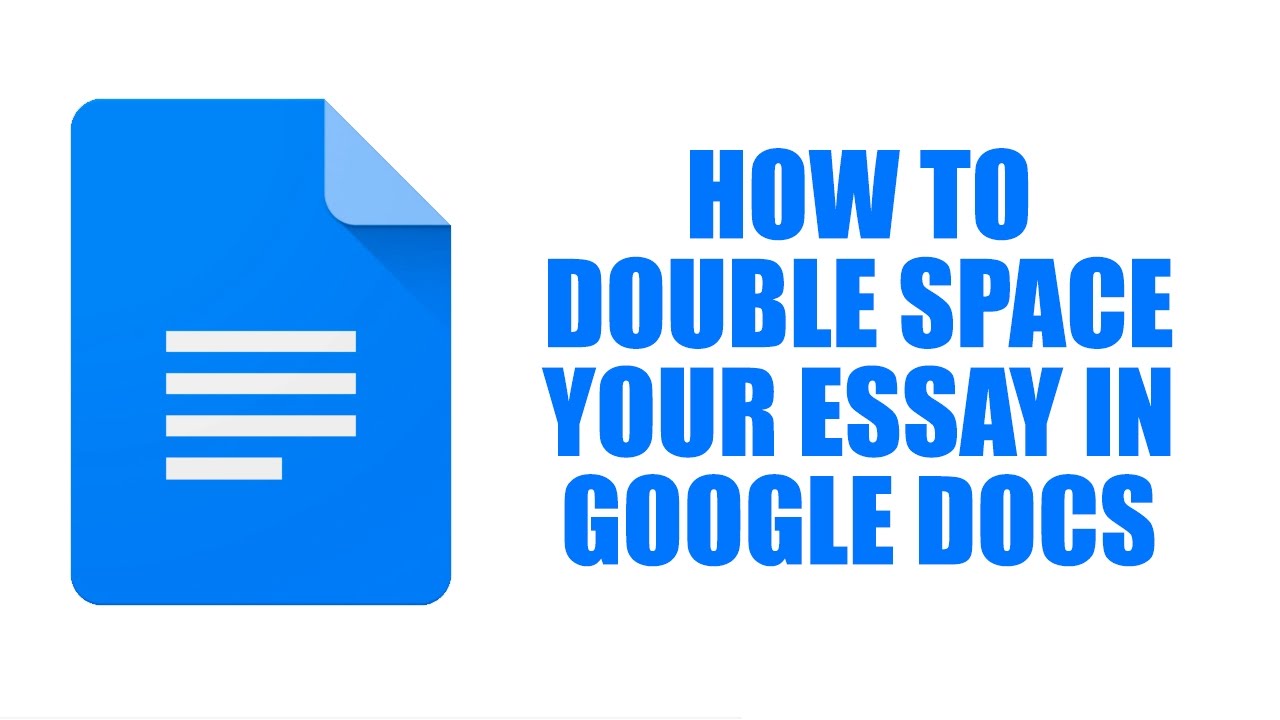 how to double space your essay on google docs