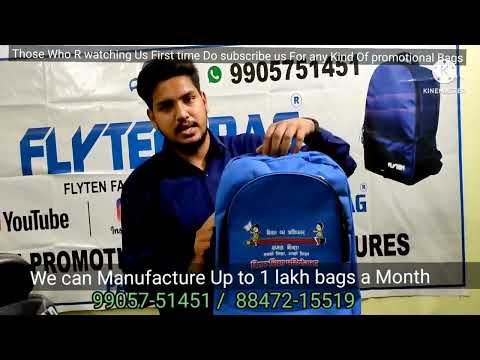 Flyten bags biggest promotional bags Manufacturers of School bags and all kinds Of Bags|