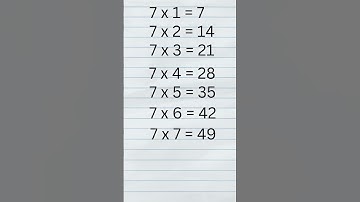 Table of 7  | Multiplication Table of 7 | #tables #tableof7 #mathstable #maths #mathshorts #shorts