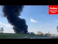Massive Fire Breaks Out After British Oil Facilities In Northern Iraq Hit By Drone Attack
