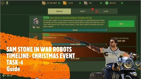 SAM STONE IN WAR ROBOTS TIMELINE || TASK-4 || CHRISTMAS EVENT 2020 || GUIDE