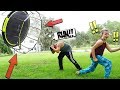 PREPARING FOR HURRICANE DORIAN PT. 3!! TRAMPOLINE FAIL?!