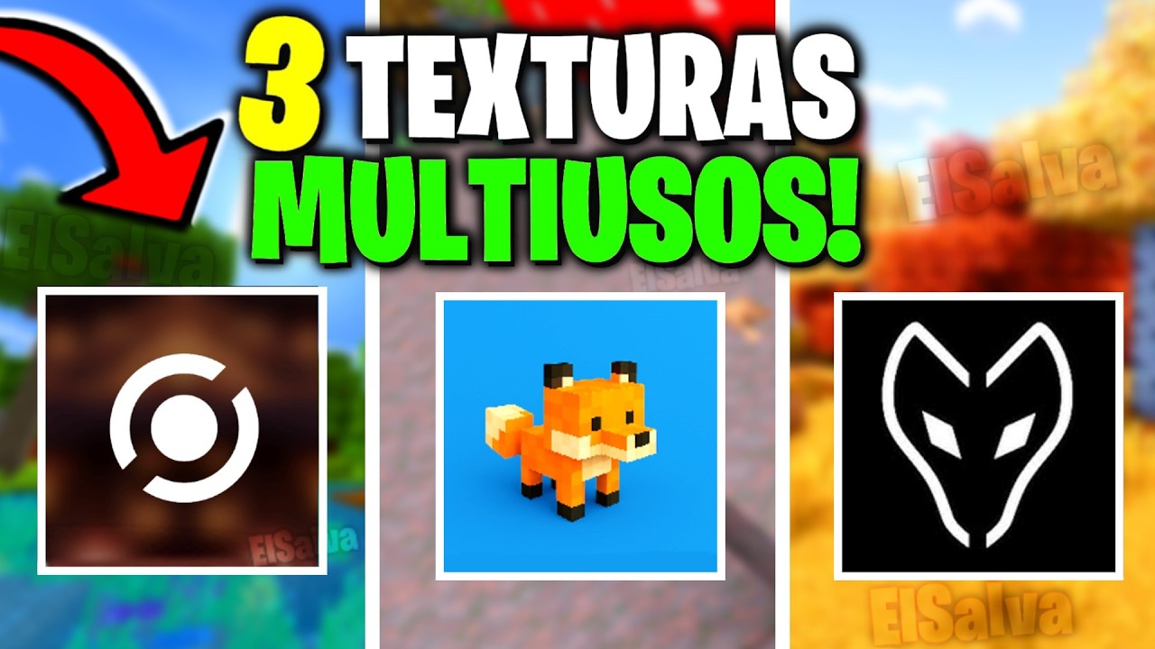 🔥 Las 3 MEJORES TEXTURAS MULTIUSOS de MINECRAFT PE! (26.32)