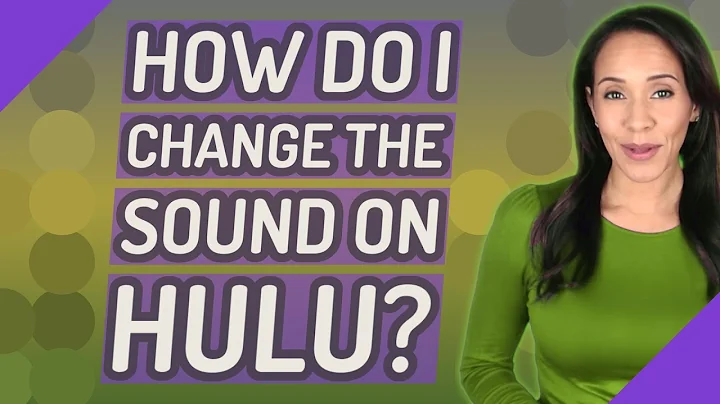 How do I change the sound on Hulu?