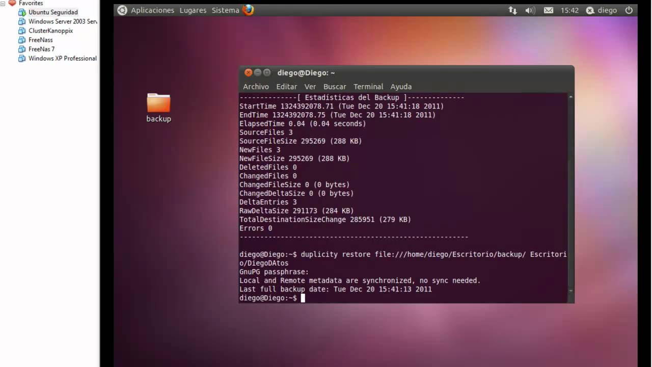 Backups en Ubuntu & Full & Incremental) + Restauración *Diego Díaz ...