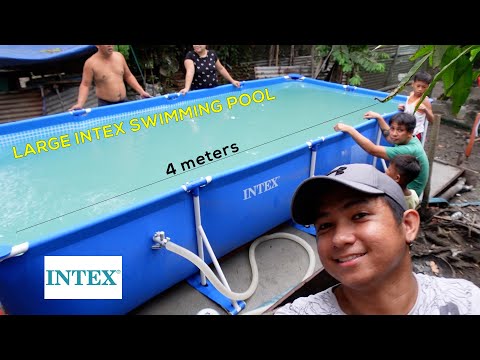 LARGE 4.5M INTEX SWIMMING POOL WITH WATER FILTER FOR YOUR MINI BACKYARD || PHILIPPINES