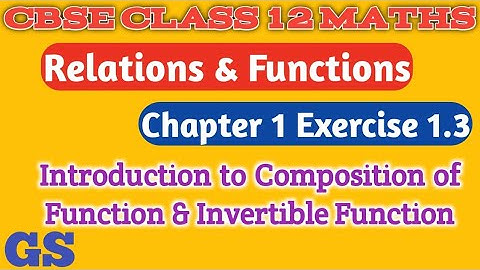 Chapter 1 Exercise 1.3 Introduction Relations & Functions || CBSE Class 12th Maths in Tamil || NCERT