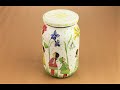 Decoupage jar - Painted jar - Decoupage tutorial - DIY painted glass - decoupage for beginners