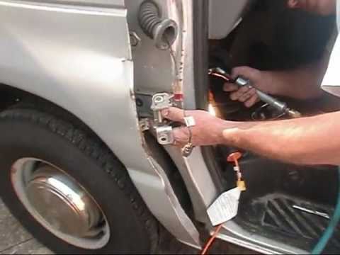 2001 FORD E-350 SUPER DUTY : Door Hinge Install - YouTube 2001 f250 radio wiring 