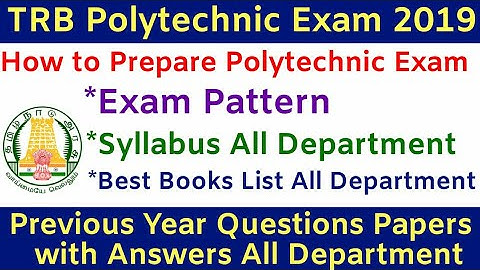 How to Prepare TRB Polytechnic Exam ECE & EEE | Syllabus|Exam Pattern|Best Book lists