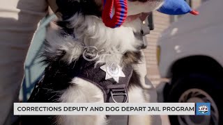 Corrections deputy and dog depart jail program