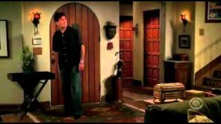 Two and a Half Men - Funny introduction, hard nipples