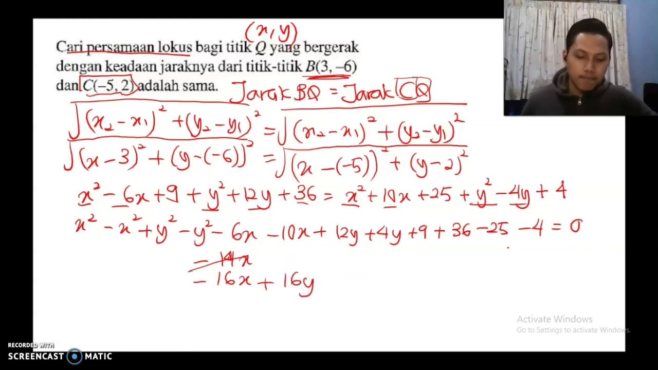 Matematik Tambahan Lokus Penyelesaian Dan Ilustrasi Bhg 1 Youtube