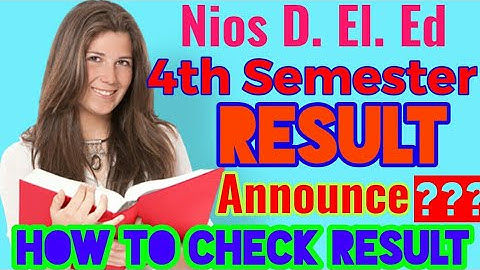How to check nios deled 4th semester result.