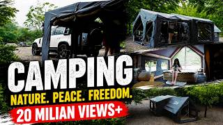 ☔️ RAINY CAMPING WITH A 3-ROOM AIR TENT