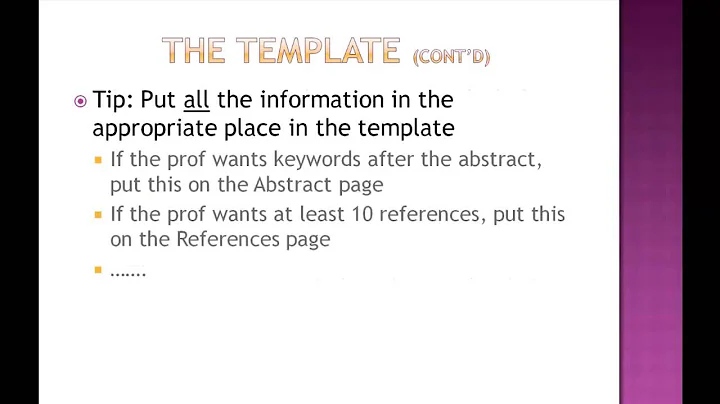 A Tip for Successful Research Papers (Jane Fry)
