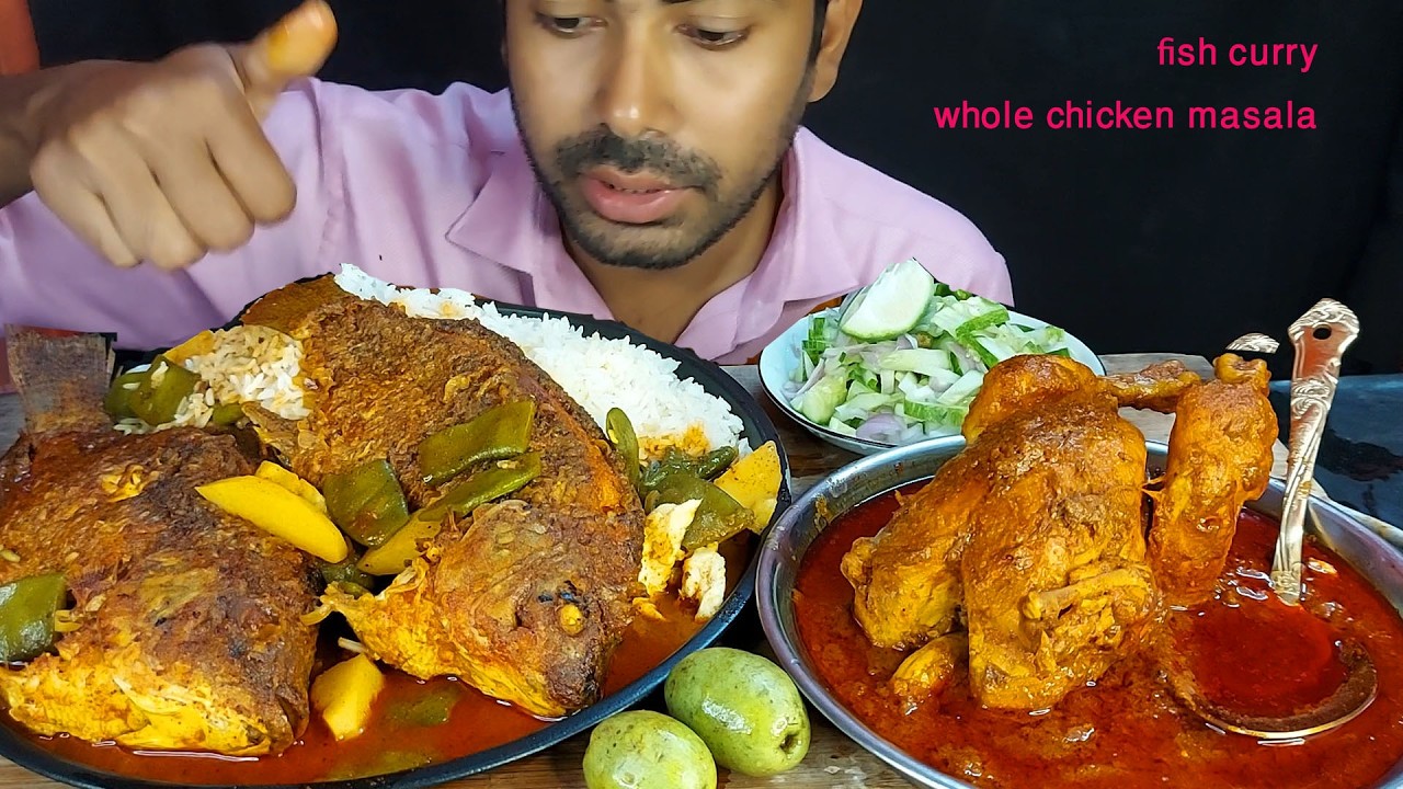 Massive Feast on Banana Leaf! 🍃 Giant Tilapia Fish Masala & Whole Chicken Fry with Masala Rice 😱🔥