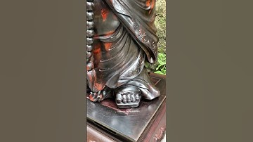 Di Lặc chúc phúc gỗ trắc sau hoang thiện xi #tượng_gỗ_trắc